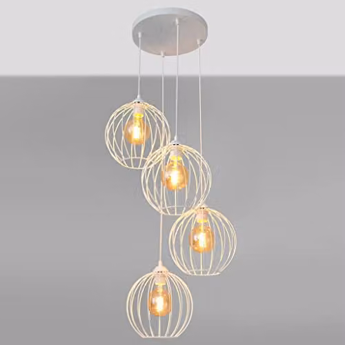 Netlighting Helam Mercure Cluster Pendant Ceiling Light in White, Diameter: 40 cm – 2