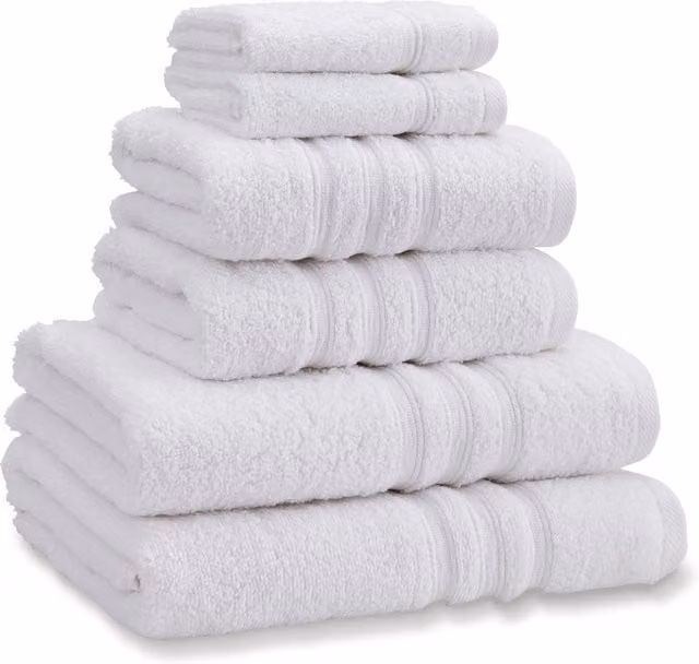 Catherine Lansfield 6 Piece Fluffy Cotton Towel Bale in White