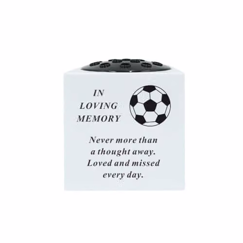 David Fischhoff Memorial Football Rose Bowl Plastic Vase in Black and White