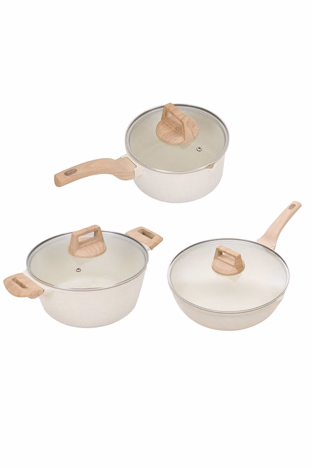 ExtraStar 7-Piece Nonstick Cookware Set in Beige – 2