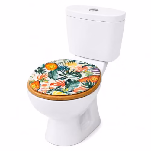 Spot on Dealz Paradise Jungle MDF Wood Toilet Seat, Multicolour, Diameter: 45.72 cm – 4
