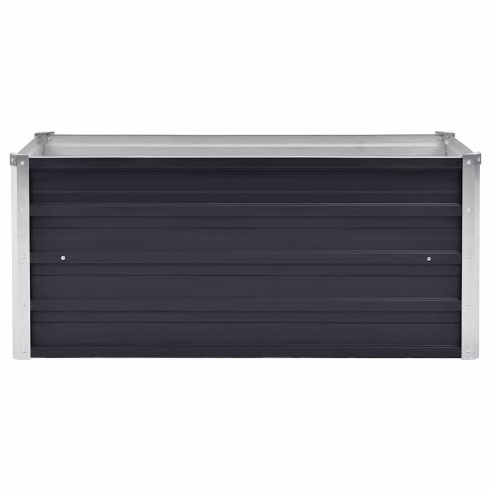 Berkfield Home Garden Anthracite Galvanised Steel Raised Bed, W/D/H: 100 x 40 x 45 cm – 3