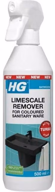HG Limescale Remover for Coloured Sanitary Ware, 500ml, White