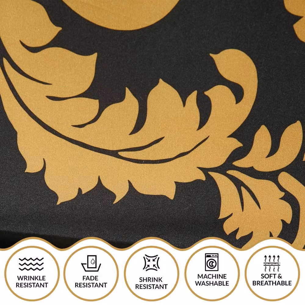 Grace Double Brushed Microfibre King Size Duvet Cover and Pillowcase Set in Gold, W/D/H: 180 x 200 cm – 4