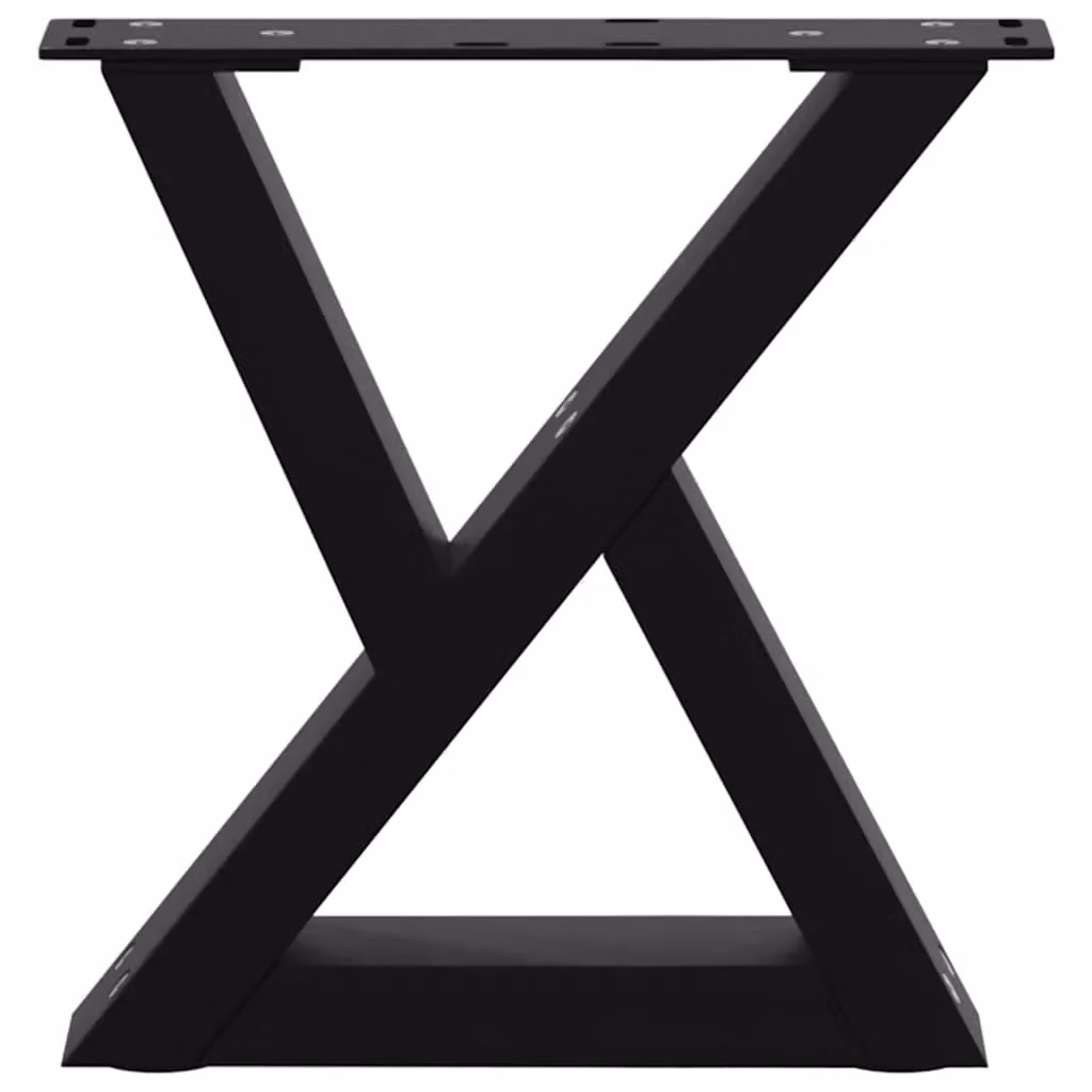 Berkfield Home Steel Coffee Table Legs, 2 Pieces, Black Matt, W/D/H: 30 x 30 x 30 cm – 4