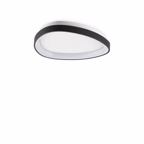 Ideal Lux Gemini LED Semi Flush Ceiling Light, Black, 42.5 cm, 2700K Warm White – 1