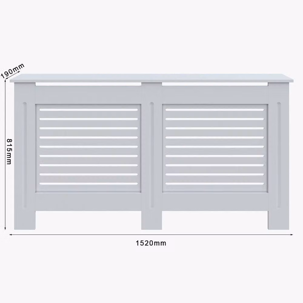 ERGOVEXA Large White Lacquered Wood Heating Cover W/D/H: 152.0 x 81.5 x 19.0 cm – 2
