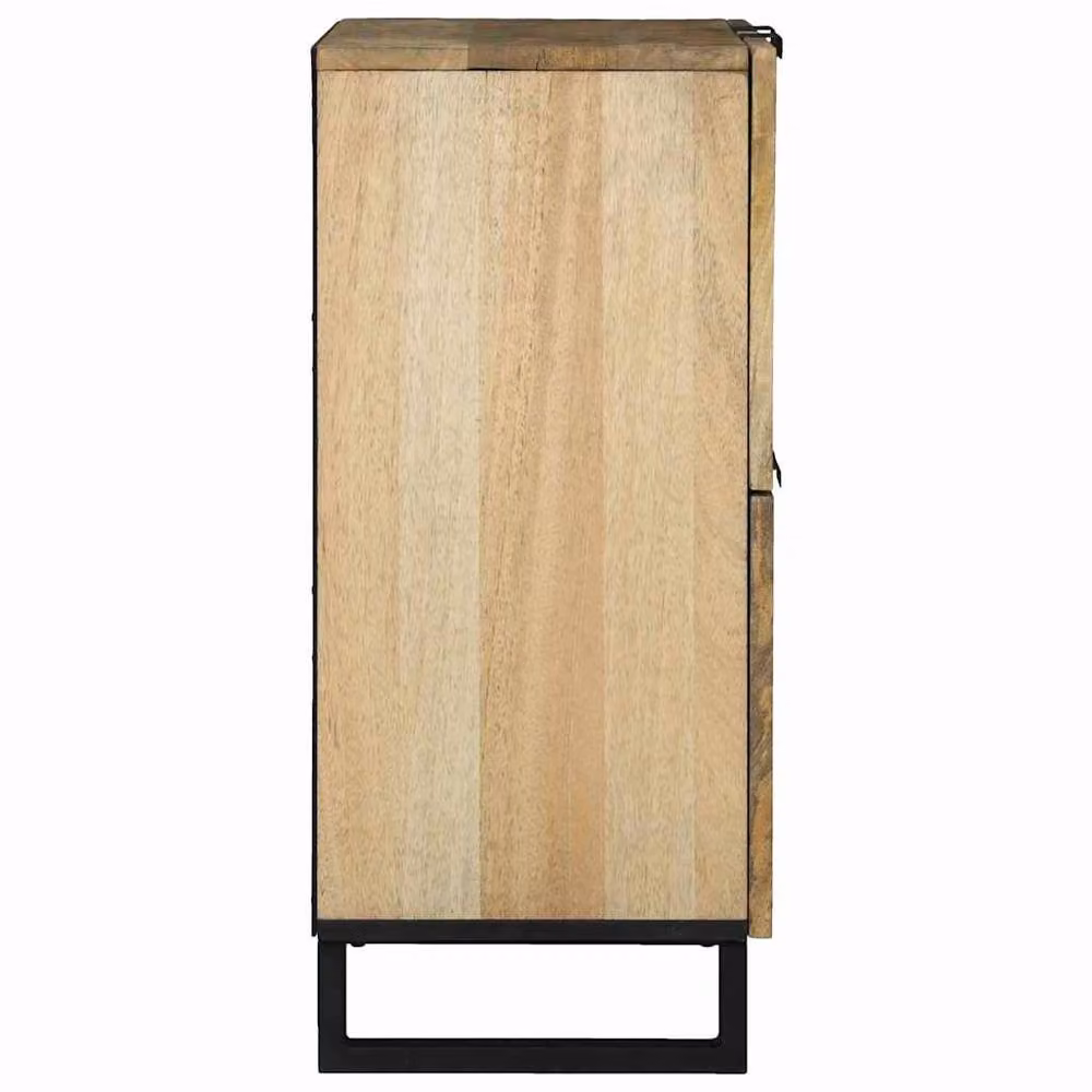 Berkfield Home Sideboard in Brown, Made of Solid Mango and Engineered Wood, W/D/H: 60 x 33.5 x 75 cm – 4