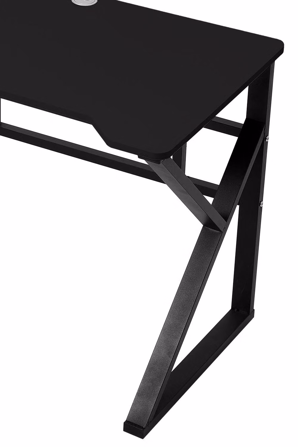 Garden Sanctuary Modern K-shaped Frame Metal Computer Desk in Black – 4
