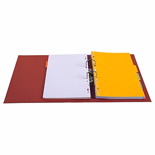 Exacompta Prem'Touch PVC Lever Arch File for A4 Documents, 2 Rings, Burgundy – 2