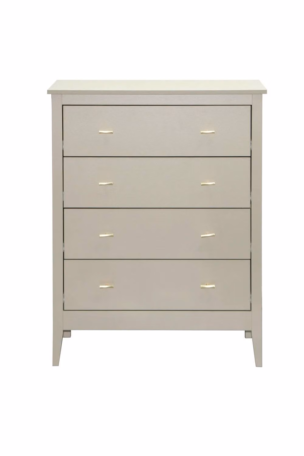 Home Source Grace 4-Drawer Chest in Beige MDF with Soft Close Drawers – 3