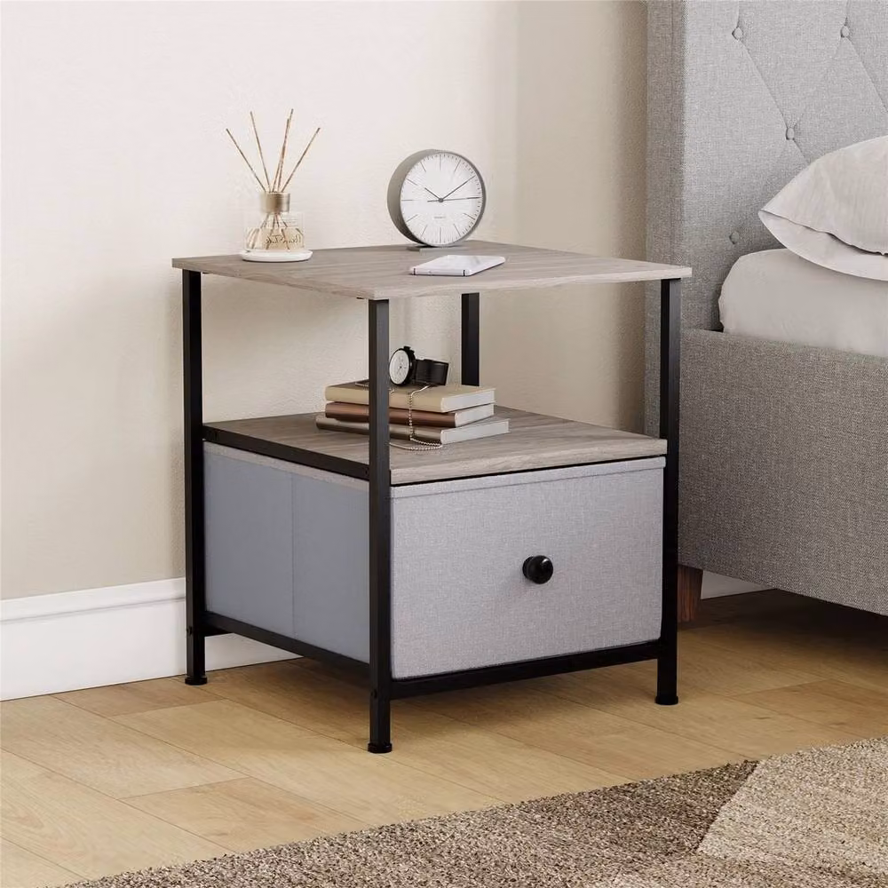 ERGOVEXA 1 Drawer Bedside Table and Chest of Drawers in Grey – 3