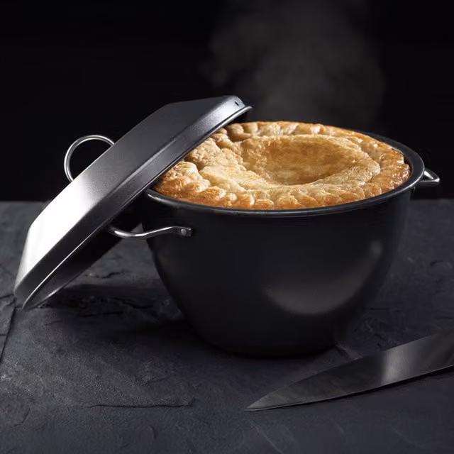 MasterClass Non-Stick Pudding Steamer Pot, Black, 2L