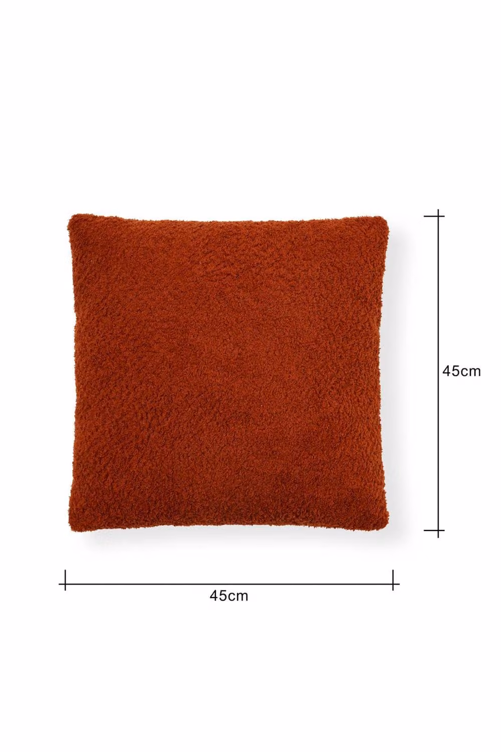 BHS Teddy Bear Fleece Cushion, Orange, 45 x 45 cm – 3