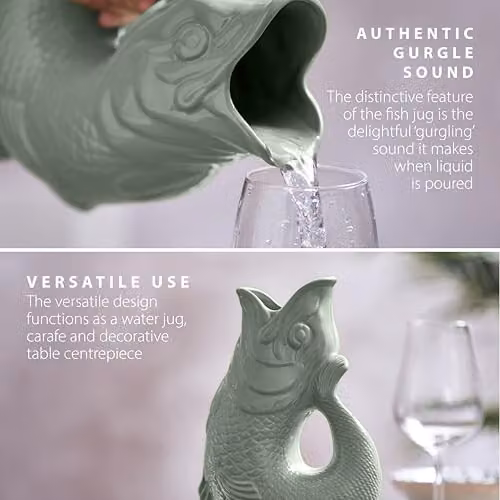 Wade Ceramic Fish Jug, Green, 0.6 l – 4