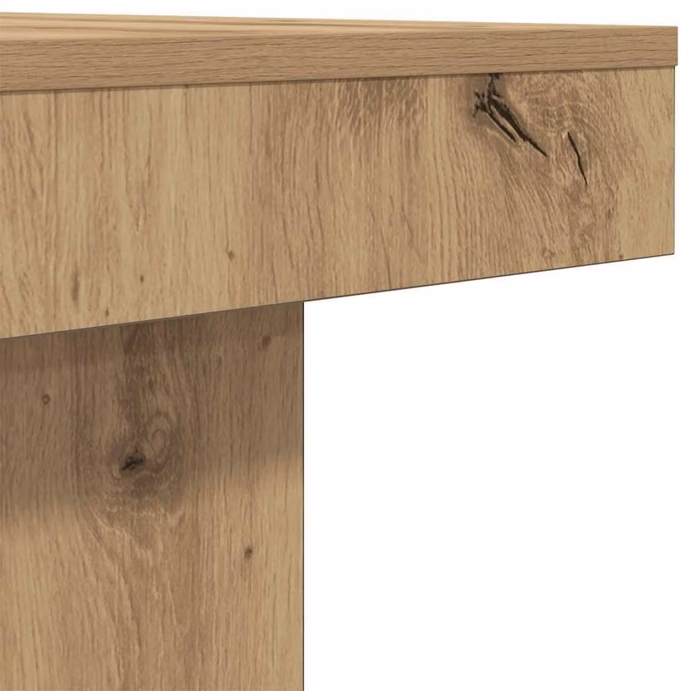 Berkfield Home Artisan Oak Coffee Table in Brown, W/D/H: 90 x 90 x 28 cm – 4