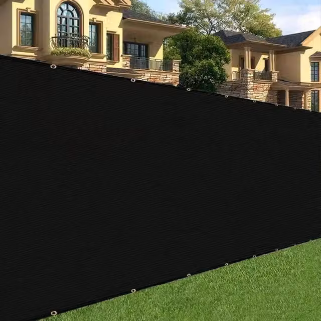 KORVIXA Black Sun Shade Mesh Net Privacy Screen for Balcony, W: 100 cm, H: 100 cm