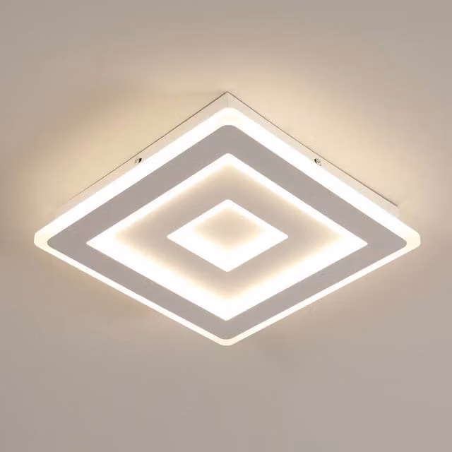 Pheashine White Square LED Ceiling Light, 36W Cool White, Diameter: 28 cm