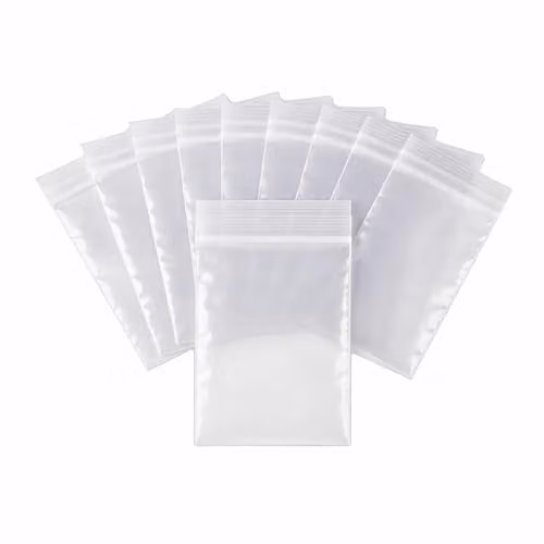 SHATCHI Resealable Clear Plastic Zip Lock Bags for Food and Freezer Storage, White