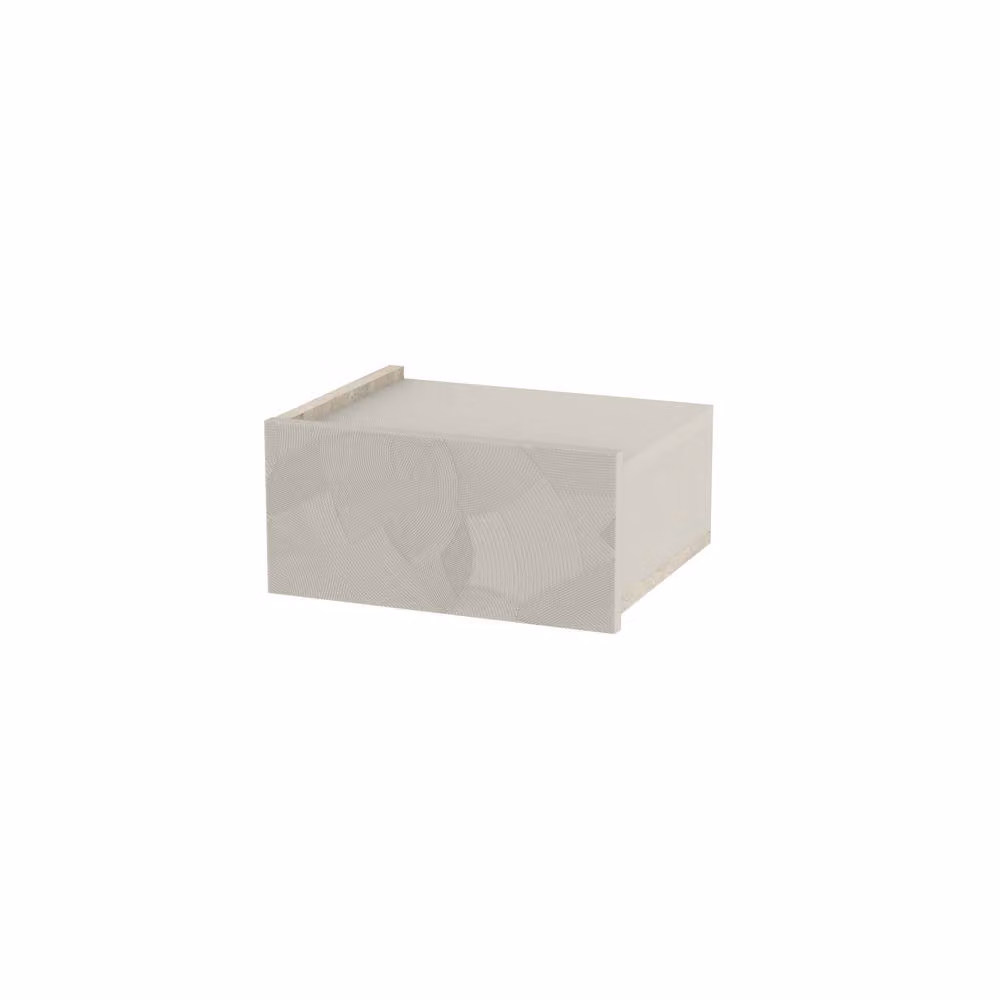 Decortie Onda Modern Wall Mounted Bedside Table with Integrated Lighting in Sand – 2