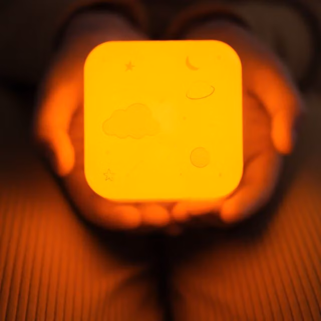 Cloud B Cube B Space White Rechargeable Night Light and Reading Lamp with Timer – 1
