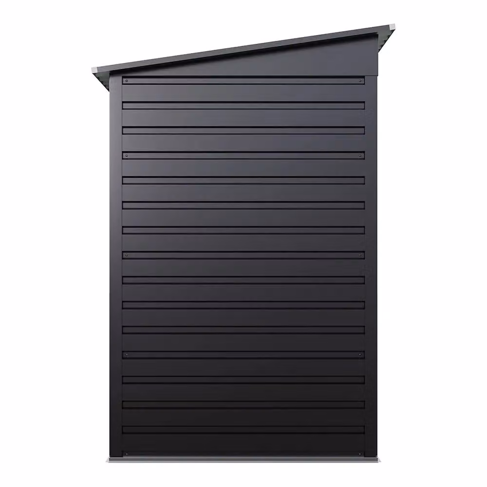 Living and Home Grey Galvanised Steel Pent Outdoor Storage Shed with Dual Doors, W/D/H: 239.5 x 120.5 x 182.6 cm – 3