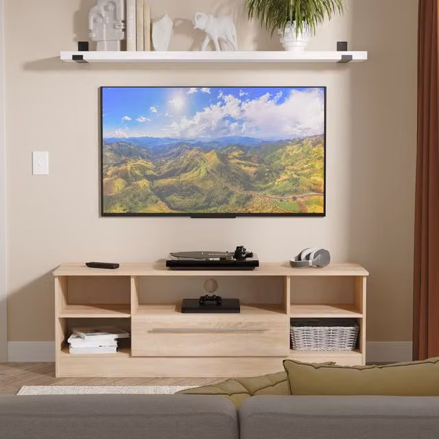Sherwood Ready Assembled Wide 1 Drawer TV Media Unit in Bardolino Oak