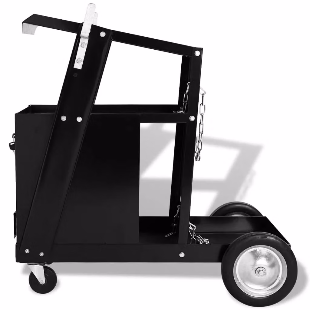 Berkfield Home Black Steel Welding Cart with 4 Drawers – 2