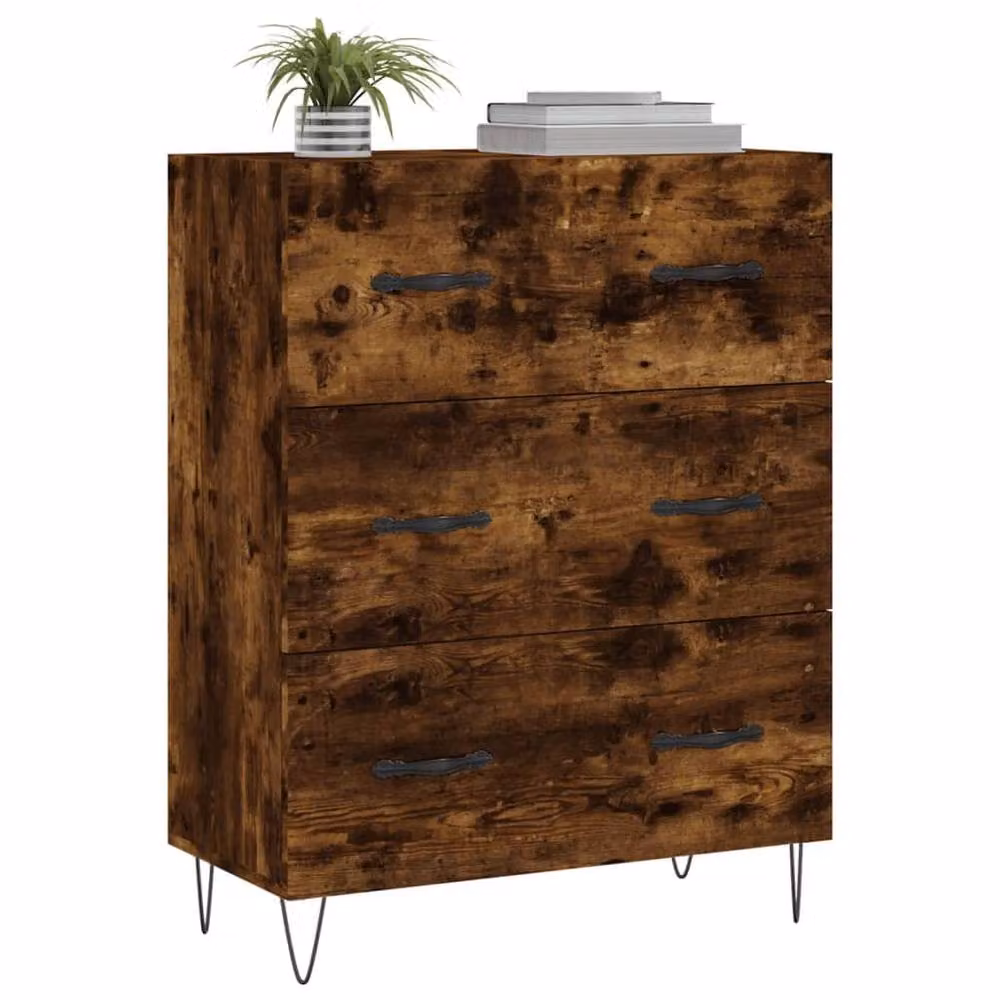 Berkfield Home Smoked Oak Sideboard in Brown, W/D/H: 69.5 x 34 x 90 cm – 3