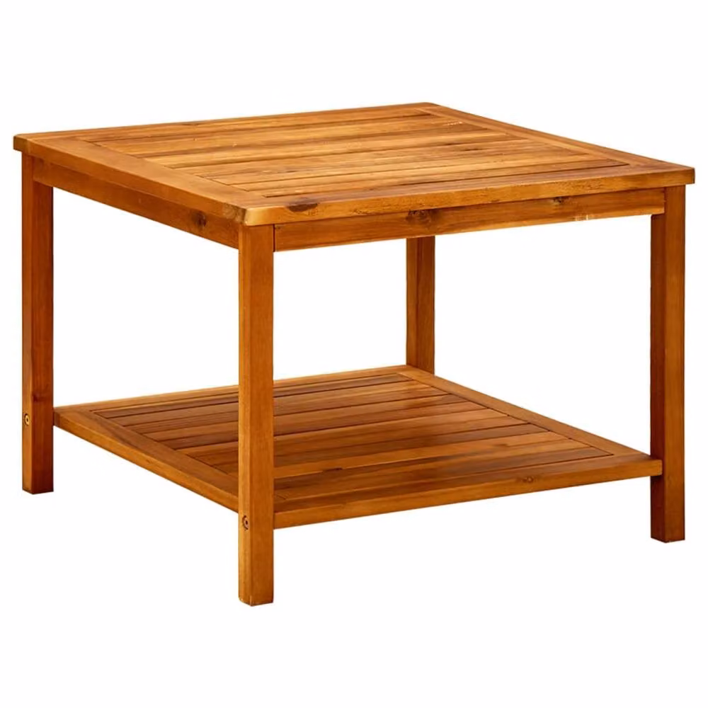 Berkfield Home Decorative Coffee Table in Brown Solid Oiled Acacia Wood, W/D/H: 60 x 60 x 45 cm – 2