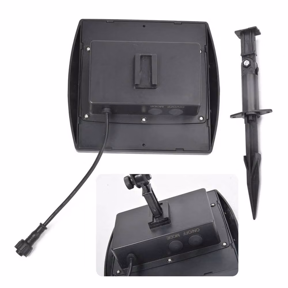 NESTLUNE Solar Powered RGB LED Submersible Pond Lights in Black – 3