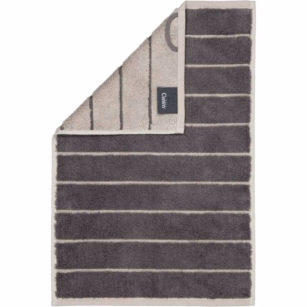 Cawo Grey Striped Cotton Terry Towel for Adults – 2