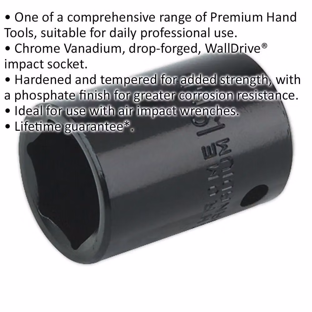 Loops 19mm Forged Impact Socket 1/2 Inch Sq Drive Chrome-Vanadium Wrench Socket – 2
