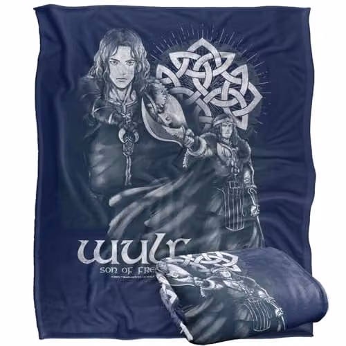 LOGOVISION Lord Of The Rings War Of The Rohirrim Wulf Sword Point Super Soft Silky Touch Fleece Throw Blanket, Multicolour, W: 152 cm, D: 127 cm – 1
