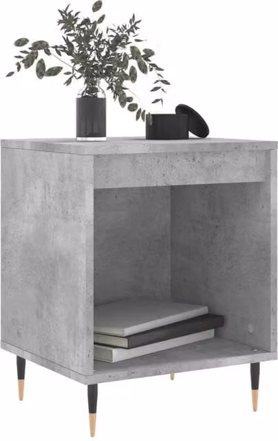 Berkfield Home Modern Bedside Cabinets, 2 Piece Set, Concrete Grey, W: 40 cm, D: 35 cm, H: 50 cm