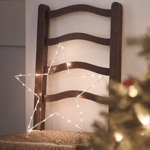 Lights4fun Osby Star White Christmas Window Light, 23 cm – 2