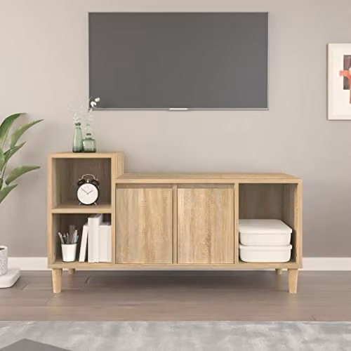 vidaXL Modern TV Cabinet in Brown, W/D/H: 100 x 35 x 55 cm – 2