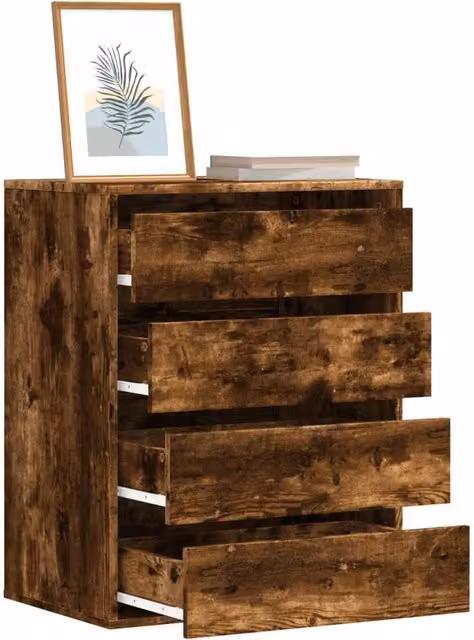 Berkfield Home Corner Chest of Drawers in Old Wood Brown, W/D/H: 60 x 41 x 76 cm – 1
