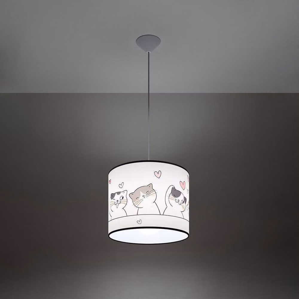 Sollux Lighting Modern RGB Multicolour and White Fabric Pendant Lamp, W/D/H: 95 x 30 x 30 cm – 2