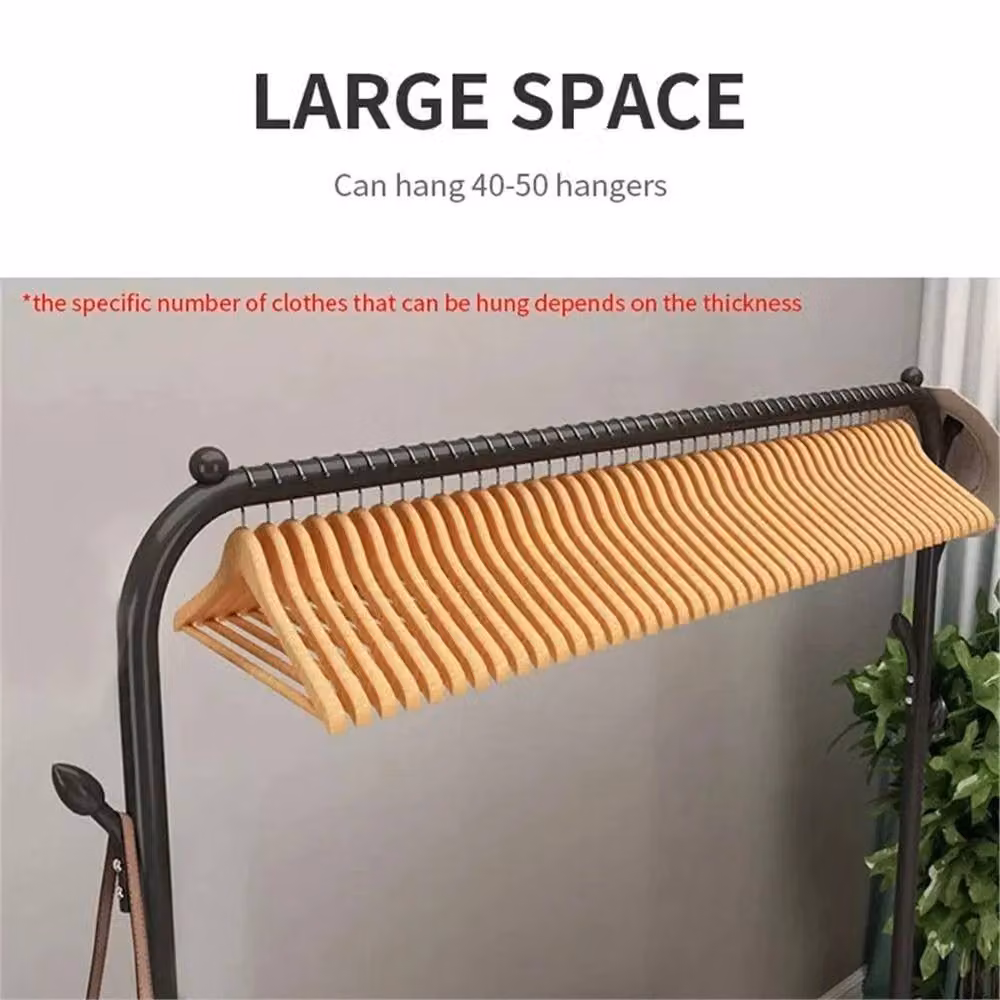 Nordara Double Clothes Rail Hanging Rack and Garment Display Stand with Shoe Storage in Matt Black, W: 100 cm, D: 60 cm – 6