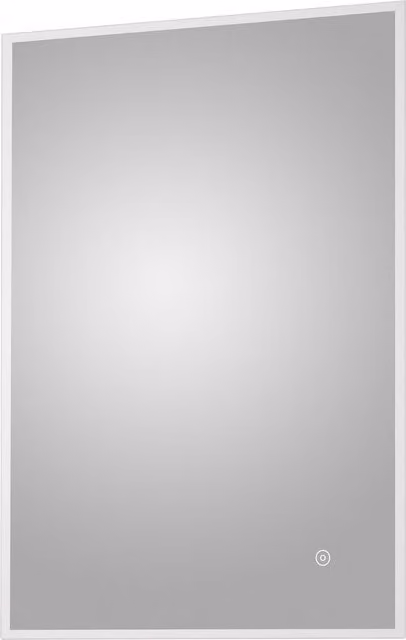 Balterley Rectangular LED Touch Sensor Mirror with Demister, Silver with Chrome Finish, W: 70 cm, H: 50 cm