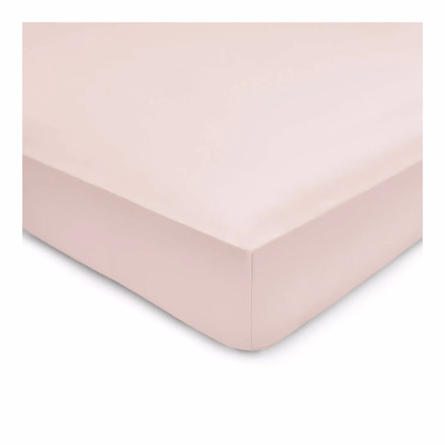 Bedeck 500 Thread Count Pink Cotton Mako Satin Double Fitted Sheet, W: 140 cm, L: 200 cm – 2