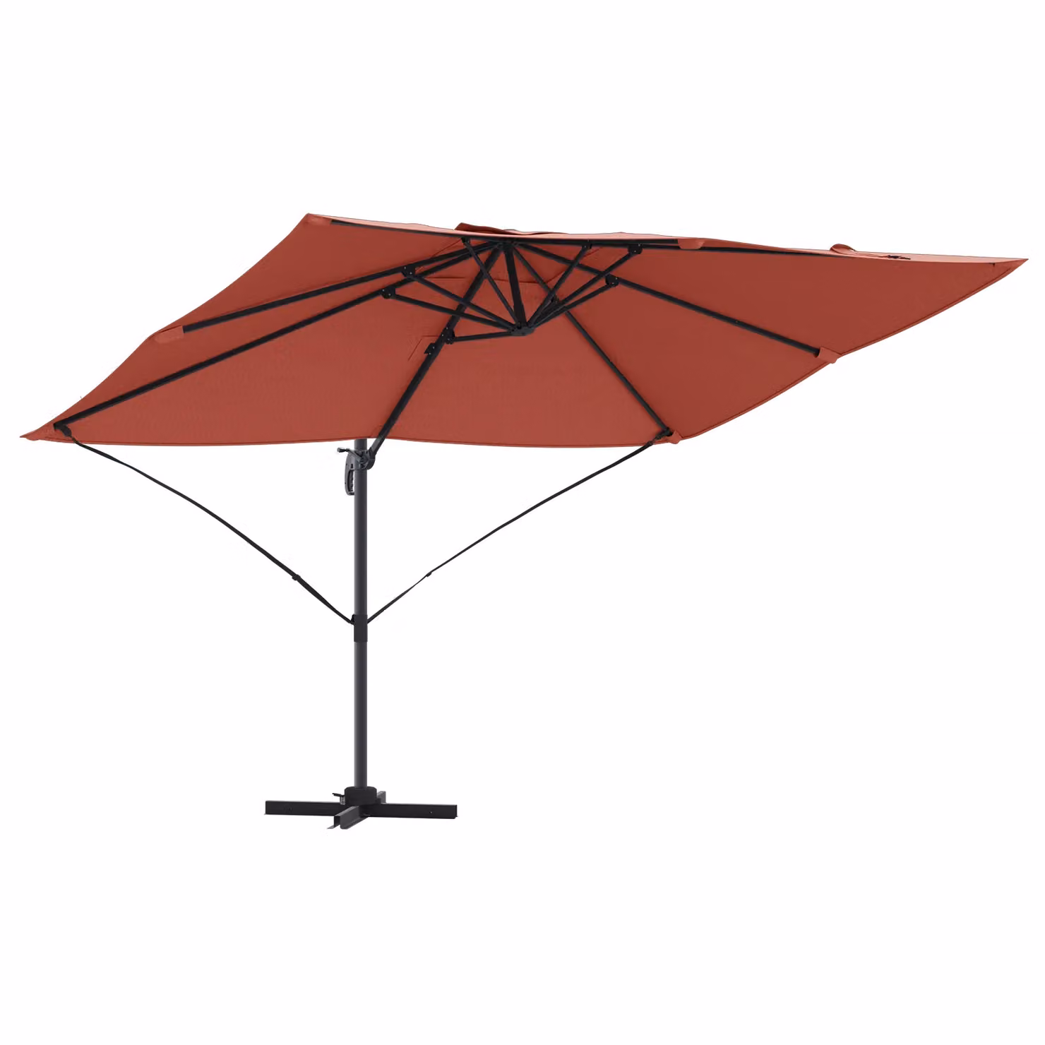 Berkfield Home Large Cantilever Umbrella in Terracotta Polyester and Steel – 2