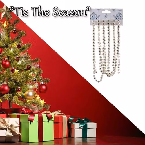 VFM e-Store 2.75 m Gold Round Plastic Bead Chain Christmas Decoration – 5