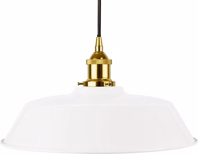 SE Home Chancery Round Pendant Light in White, Gold and Black – 1