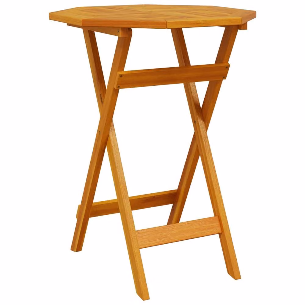 Berkfield Home Beautiful Folding Garden Table in Brown Solid Acacia Wood W: 60 cm, D: 60 cm, H: 75 cm – 2