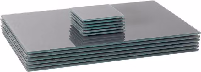 Harbour Housewares 12-Piece Grey Glass Placemats and Coasters Set, W: 40 cm, D: 30 cm – 7