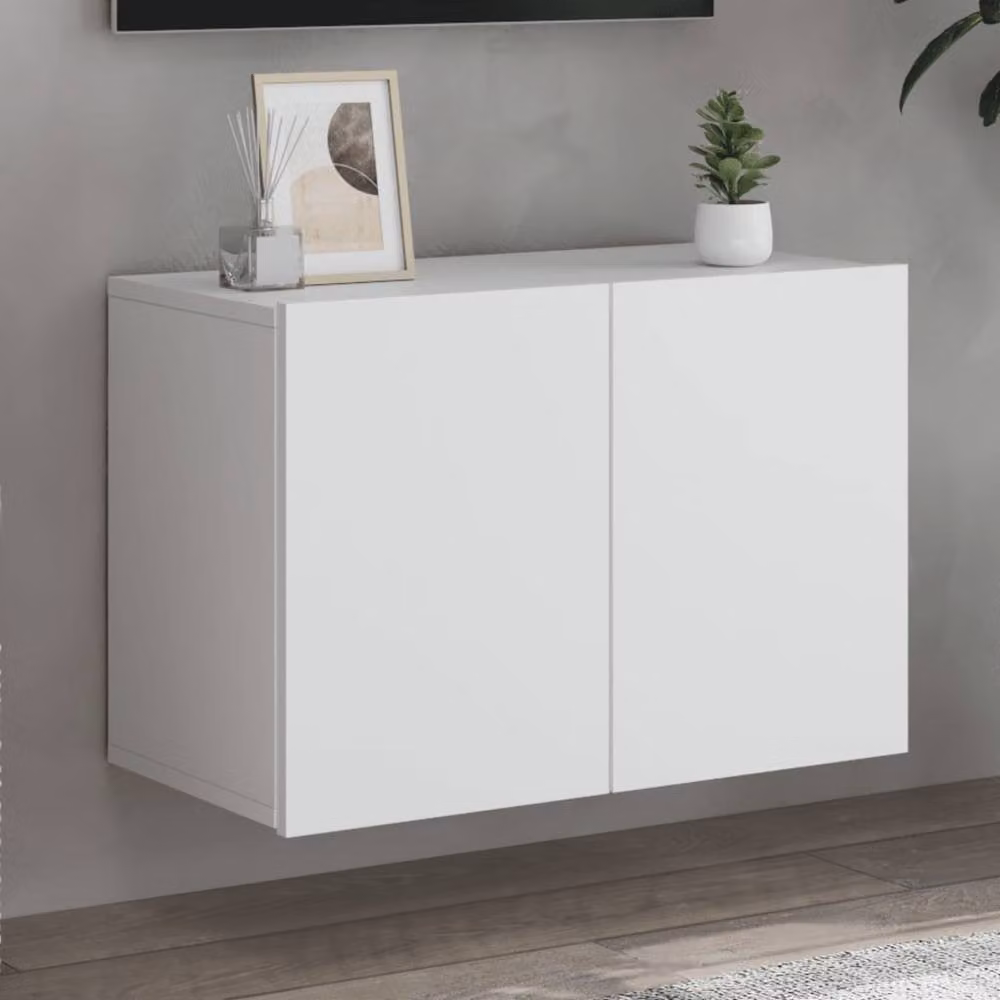 Berkfield Home Wall-mounted TV Cabinet in White, W/D/H: 60 x 30 x 41 cm – 2