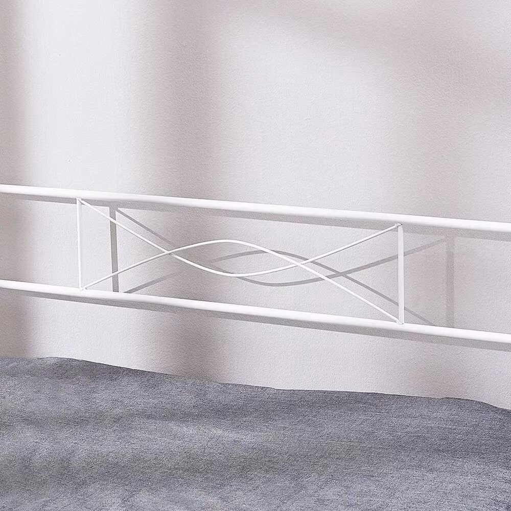 ERGOVEXA Strong Metal Bed Frame in White and Black – 2