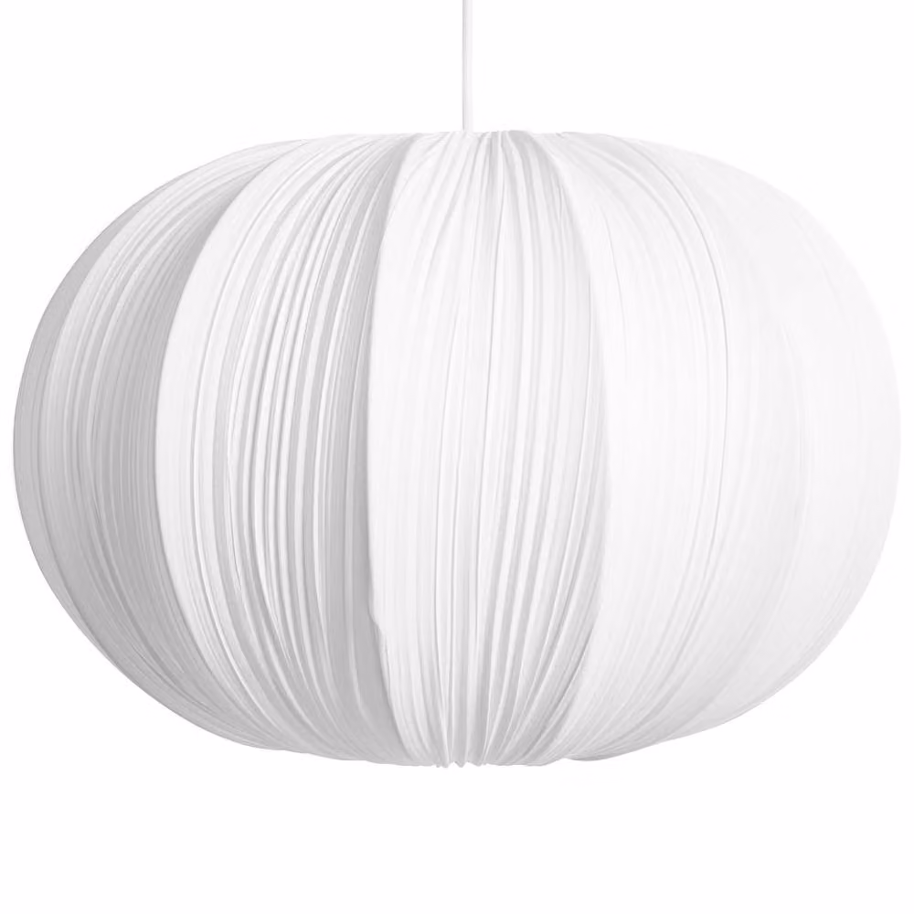 Wyld and Coco White Pleated Cotton Fabric Pendant Lamp – 2